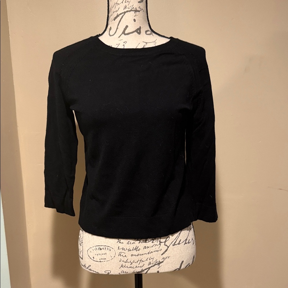 Philosophy Black Long Sleeve Top
